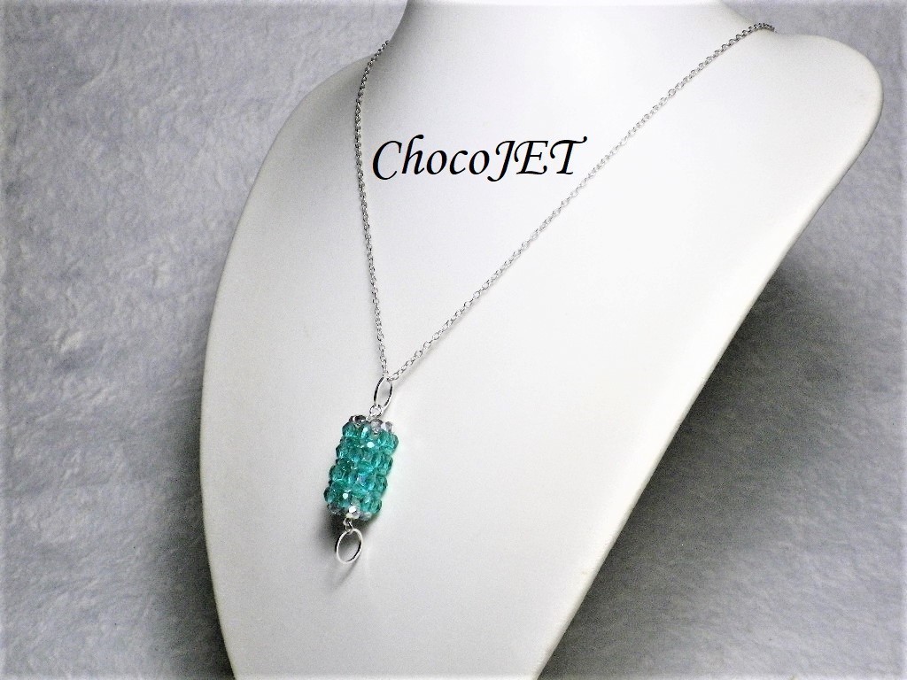 エメラルド ネックレス シルバー emerald necklace silver 6-12