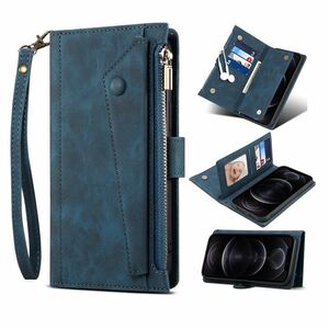 iPhone 13 pro max shoulder case iPhone 13 Pro Max leather case notebook type card storage with strap .B1