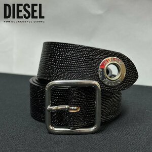 正規品/新品/未使用/90サイズ■訳ありサンプル品■タグ付き/定価15,400円■DIESEL ディーゼル メンズ レザー ベルト エンボス加工 S94