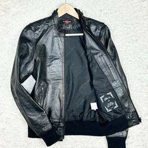 【美品】 HYSTERIC GLAMOUR ヒステリックグラマー 【圧倒的高級感】 ライダースジャケット レザージャケット シングル 山羊革 希少高級品