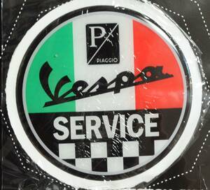 磁石ステッカー マグネット ステッカー PIAGGIO ピアジオ Vespa SERVICE ベスパ ヴェスパ 鉄スク スクーター MODS モッズ 国旗 イタリア