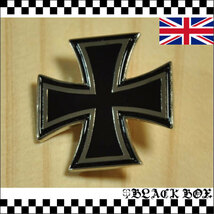 英国 Pins ピンズ ピンバッジ アイアンクロス 鉄十字 EK バイク ロッカーズ カフェレーサー イギリス UK GB ENGLAND 619_画像1