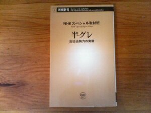 B38　半グレ　反社会勢力の実像　 NHKスペシャル取材班　 (新潮新書) 　2020年発行　怒羅権　関東連合　