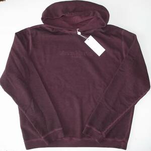 maison margiela マルジェラ embroidered logo hoody パーカー size46 burgundy