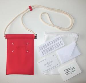 maison margiela マルジェラ Hanging Phone pouch ドキュメントホルダー ネックポーチ ラバー red