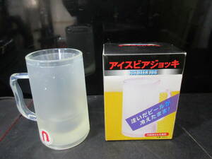  unused made in Japan ice beer mug note .. beer . chilling Tama .