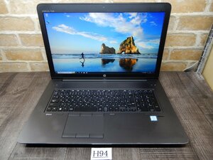 H94*QuadroM3000M*1920x1080 full HD large 17W liquid crystal Note *Core i7* high speed SSD 256GB* wireless LAN* memory 16GB*Windows10*HP ZBook 17 G3