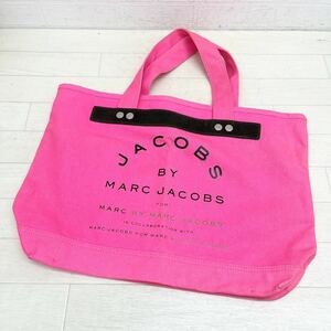 1172◎ MARC BY MARC JACOBS マーク バイ マークジェイコブス バッグ 鞄 ハンド トート 肩掛け 蛍光色 ピンク レディース