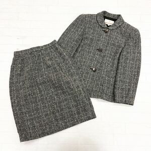 1191◎ TRUSSARDI トラサルディ セットアップ スーツ ジャケット パンツ タイト スカート ミディ 膝丈 カーキー レディース42