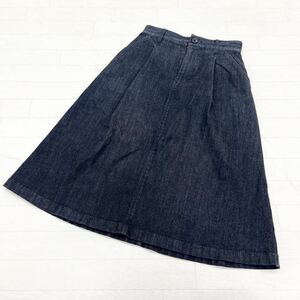 1190◎ MACKINTOSH PHILOSOPHY マッキントッシュ フィロソフィー パンツ スカート Aライン 台形 ロング デニム ブラック レディース36