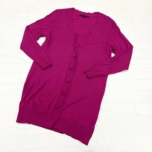 1202* KETTY Katty tops long cardigan Vnak fulvic tongue long sleeve casual plain purple lady's 2