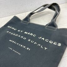 1182◎ MARC BY MARC JACOBS マーク バイ マークジェイコブス バッグ 鞄 トート ハンド 肩掛け ロゴ プリント グレー レディース_画像5