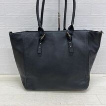 1193◎ LANVIN en Bleu ランバン オン ブルー バッグ 鞄 ハンド トート 肩掛け ファスナー ワンポイント ロゴ ブラック レディース_画像3