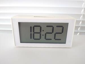廃版 LEXON レクソン 置時計 アラーム デジタル 白 スペースエイジ ミッドセンチュリー