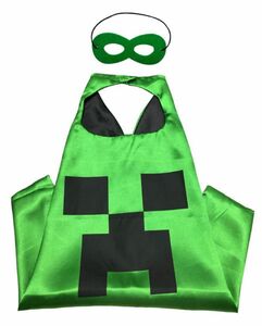 Minecraft マインクラフト マント　95～120cm コスプレ キッズ 2点セット ハロウィン 子供A02