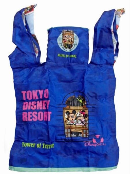 東京ディズニーランド 限定 タワーオブテラー 折りたたみエコバッグ ミッキー ミニー