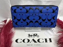 コーチ COACH 長財布 財布 シグネチャー アコーディオンウォレット ラウンドファスナー レディース メンズ プレゼント 新品CA298 A081_画像3