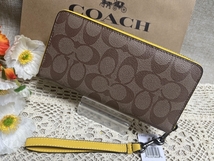 コーチ COACH 長財布 財布 シグネチャー アコーディオン ラウンドファスナー レディース 財布 ファッション プレゼント新品未使用C4452B068_画像4