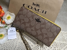 コーチ COACH 長財布 財布 シグネチャー アコーディオン ラウンドファスナー レディース 財布 ファッション プレゼント新品未使用C4452B068_画像2