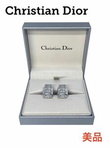 [ превосходный товар с футляром отправка в тот же день ]Christian Dior серебряный Logo запонки кафф links Christian Dior 