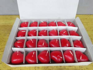  Pegasus candle floating candle pure Heart low sok 24 piece set LOVE Heart unused goods new goods A-④