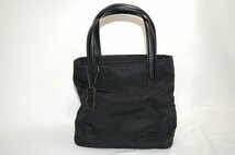 コーチ　ＣＯＡＣＨ　８１２３　ナイロンキャンバス地ｘレザー　ミニバッグ　ミニトート　（ブラック）　【中古】【当日発送】_画像1