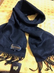  cashmere 100% muffler black 