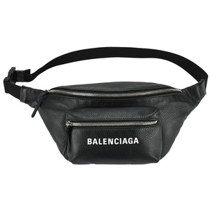 バレンシアガ BALENCIAGA エブリデイ EVERYDAY ボディバッグ ウエストポーチ 529765 レザー ブラック 黒 ロゴ ショルダーバッグ 中古