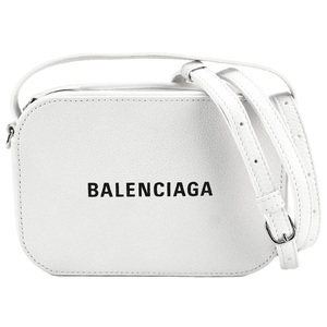  Balenciaga BALENCIAGA камера сумка Every teiXS сумка на плечо 608653 белый кожа наклонный .. Cross корпус Logo б/у 