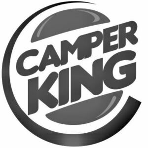 バーガーキング　キャンパーキング　キャンプ　ソロキャン　テント　ハイエース　カッティングステッカー