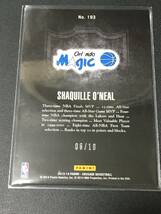 Shaquille O'Neal　 13-14 Panini Crusade Gold parallel 10枚限定 　Magic　新人王　Lakers Kobe　3Peat_画像2