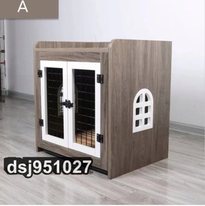 お見逃しなく！ 実木 シンプル 犬用ケージ 犬 猫 61*46*64cm 犬ハウス ペットハウス 家庭用 小型犬 木製 ペット部屋