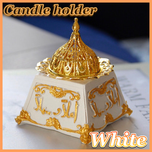 * white * candle stand holder antique manner aroma candle .. goods censer .. living interior yoga Studio 