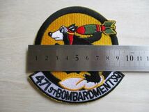 【送料無料】アメリカ陸軍航空軍471ST BOMBARDMENT SQパッチ ワッペン/patchボンビーベアBomby Bear ARMY AIR FORCE米陸空軍USAAF米軍 M32_画像9