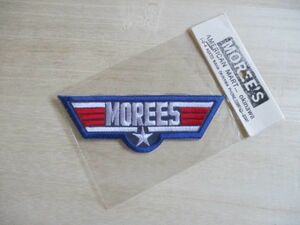 【送料無料】兵器学校トップガンTOP GUNパロディ「MOREES」パッチ面白いワッペン/米海軍アメリカpatchロゴ森パイロットF－14NAVY米軍 M4