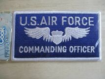 【送料無料】アメリカ空軍U.S.AIR FORCE COMMANDING OFFICERワッペン/指揮官PATCHパッチNAME TAGエアフォースUSAF米空軍US M4_画像2