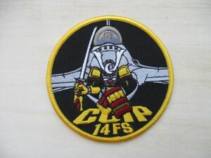 【送料無料】アメリカ空軍14th Fighter Squadron第14戦闘飛行隊パッチ侍ワッペン/F-16サムライpatchエアフォースAIR FORCE米空軍USAF M72