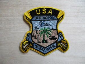 【送料無料】湾岸戦争USA OPERATION DESERT STORMパッチ砂漠の嵐作戦ワッペン/アメリカ軍patchイラク米軍クウェート星条旗ミリタリー M32