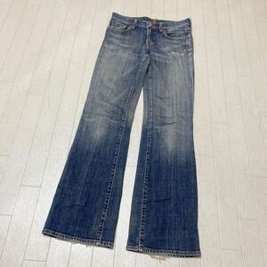 3671☆ 7 for all mankind ボトムス パンツ ジーンズ ジーパン デニム ブーツカット アメリカ製 レディース 27 インディゴ