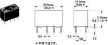 ★☆ オムロン小型リレーG5V-2★DC12V☆ミニリレー 送料140円～_画像2