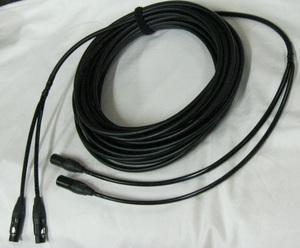 PA for 2 channel speaker cable XLR type 20m black 