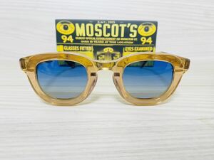 MOSCOT モスコット サングラス ★TELENA★伊達眼鏡 ウェリントン カラーレンズ ブルー 未使用 美品