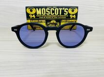 MOSCOT モスコット サングラス ★MILTZEN★伊達眼鏡 ウェリントン 艶消し 黒縁 カラーレンズ パープル 未使用 美品_画像1