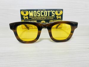 MOSCOT モスコット サングラス ★TELENA★伊達眼鏡 ウェリントン 鼈甲柄 ブロンド カラーレンズ イエロー 未使用 美品