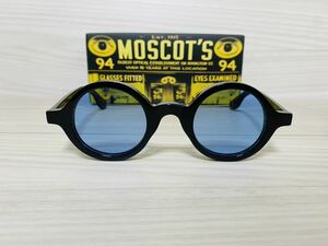 MOSCOT モスコット サングラス ★ZOLMAN★伊達眼鏡 ボストン ラウンド 黒縁 カラーレンズ 未使用 美品