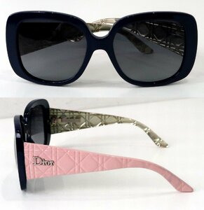 美品 ディオール DIOR Lady Lady 10 サイド ロゴ レディディオール カナージュ バイカラー ピンク RKZ08BQP21 サングラス 56□18 3555