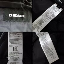 ★DIESEL/ディーゼル ニット切替 ダウンブルゾン XS/メンズM相当/ブラック×レッド系/ノルディック柄/ナイロン100％/ジャケット&0444100013_画像5