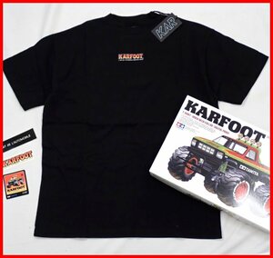 ★未使用 KAR L'Art de L'Automobile × タミヤ KARFOOT 半袖Tシャツ メンズM/ブラック/モックネック/箱・ステッカー付き&1780802722