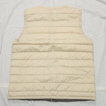 ★美品 DANTON/ダントン インナーダウンベスト 40/メンズM相当/ベージュ/ロゴワッペン/ナイロン100％&1851100002_画像2