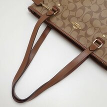 ★Coach/コーチ シグネチャー トートバッグ F58294/ブラウン/コーティングキャンバス×レザー/肩掛けOK&1928700002_画像3